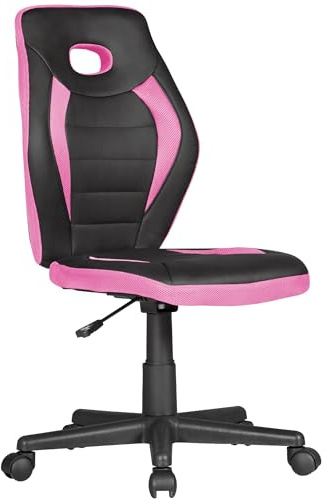 FineBuy Kinderschreibtischstuhl mit Lehne, höhenverstellbar | Kinderdrehstuhl ergonomisch für Kinder ab 6 Jahren, Jugendstuhl mit hoher Rückenlehne, Sitzhöhe anpassbar