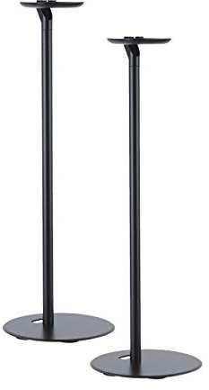 conecto CC50595-2 Premium Standfuß für SONOS ONE + SONOS Play:1 mit Kabelmanagement, Höhe: 71,6cm, Traglast: max. 3,0kg, 2er-Set, schwarz