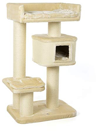 CanadianCat Company | Kratzbaum Portland - beige | besonders große Sisalsäulen für große & schwere Katzen | ca. 69 x 47 x 124cm