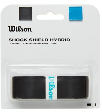 Wilson Padel Shock Shield Hybrid Ersatz-Overgrip, Schwarz, WR8416501001