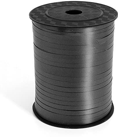 CC wonderland zone Schwarzer Geschenkband Spule (457m x 5mm),Ringelband für Bastelprojekte und Geschenke