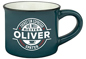 Persönliche Espresso Tasse - Oliver |Steinzeug|50ml|