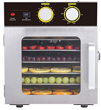Samnuerly Excalibur Déshydrateur Alimentaire électrique à 6 Plateaux avec minuterie 24 Heures, arrêt Automatique et réglages de température pour Un séchage Plus Rapide et Efficace