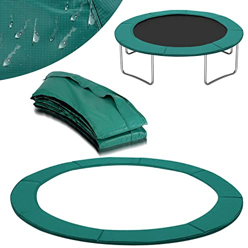 Gimisgu Housse de Protection pour Trampoline - Diamètre : 244 cm - Vert - pour Trampoline de Jardin - Protection des Bords de Trampoline - en PVC PE - 100% résistant aux UV…