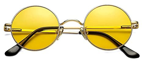 COASION Retro Kleine Runde Polarisierte Sonnenbrille für Männer Frauen UV400 Schutzkreis