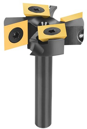 SpeTool Planfräser 8mm Schaft 38.1mm Schnittdurchmesser Planfräser für Oberfräse Flächenfräser mit ATS Beschichtung Wendeplatten CNC Fräser holz 2+2 Flöten Abflachfräser Oberflächenbit