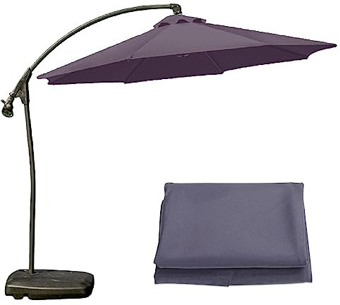 Cubierta de tela para parasol en voladizo con 6/8 varillas, Cubierta de Repuesto para Paraguas, Parasol de Repuesto para 2/2.7/3.0m Parasol Excentrico Mercado Playa Jardín(Color:Dark Grey,Tamaño:3.0m