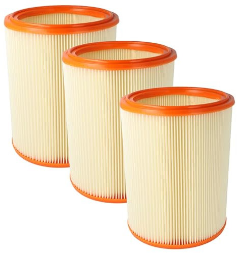 vhbw 3x Filtres à lamelles compatible avec Nilfisk - Alto Attix 550-11, 550-21, 550-2H, 550-2M, 590-21 EC, 791-21 EC aspirateur à main