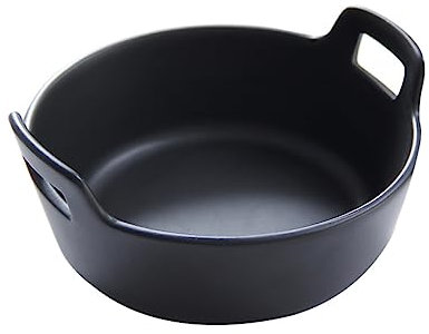 Cabilock Bol En Céramique À Double Poignée Saladier En Porcelaine Salade De Fruits Élégant Facile À Utiliser