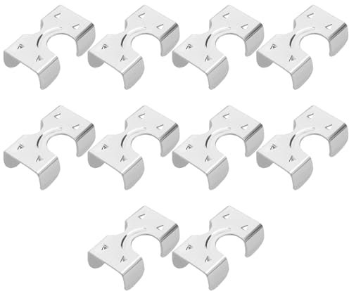 EMSea 10pcs Pinces à Corde Doubles Robustes en Acier Inoxydable 304 Taille 40mmx22mm pour Diamètre de Corde de 10 à 12mm Pince à Pression Polyvalente pour Corde