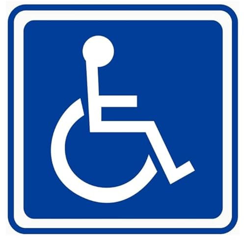 Movilideas Pegatina Adhesiva Discapacitado Minusválido 1 Unidad para Uso Externo Coche Furgoneta Camión