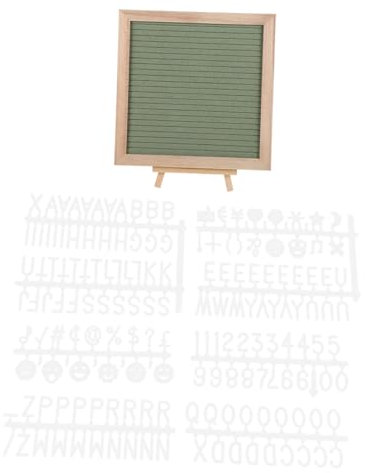 SEWACC 1 Satz Filz-alphabet- -brett Briefbrett Zeichen Brief-message-board Memoboard Selber Machen Desktop-memoboard Memoboard Für Den Haushalt Diy Massagebrett Hölzern Light Green