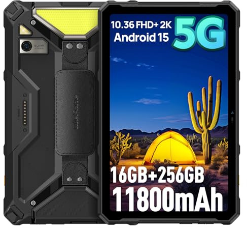 Ulefone Armor Pad 4 Ultra 5G Outdoor Tablet 10080mAh, Android 14 Wasserdicht IP68K, 16GB+256GB/SD-2TB Robustes 2K FHD+ 10.36 Zoll, 50MP+32MP Kamera, 1100 LED-Licht, uSmart Erweiterung/Dual SIM/OTG/NFC