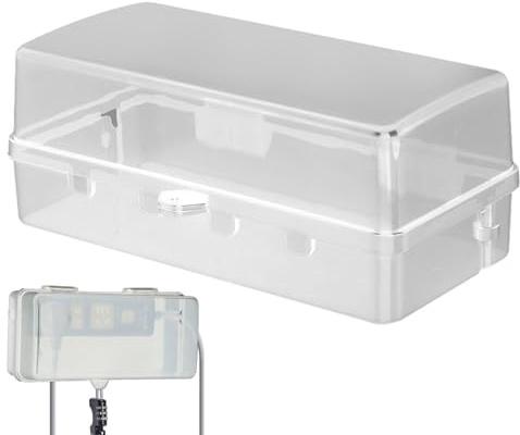 Custodia per presa a muro - Custodia impermeabile per ciabatta da esterno, scatola elettrica da esterno | Copertura impermeabile per prolunga esterna, custodia per presa di collegamento cavo per timer