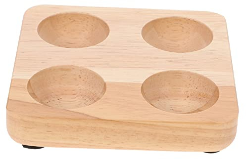 ANDRESLAD Eieraufbewahrungsbox Holz 4 Fächer Eierhalter Für Haushalt Küche Stabile Aufbewahrung Eierregal Aus Holz