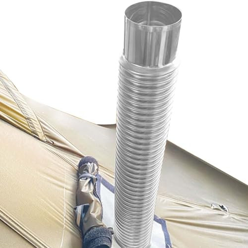 Tubo de chimenea flexible de acero inoxidable para estufa de leña, extensión de humo, tubo flexible para ventilación