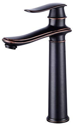 Waschbeckenarmatur Badarmatur Waschtischmischer Mehrere Farben Wasserhähne Einhandwaschbecken Mischbatterie Wasserhahn Heiß Und Kalt Deck Montiert/Black Bronze Tall