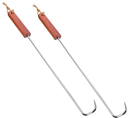 MAGICLULU 2pièces Fourchette à Barbecue Acier Inoxydable Brochette Pour Viande Outil De Grillade Pratique Pour Cuisiner Extérieur