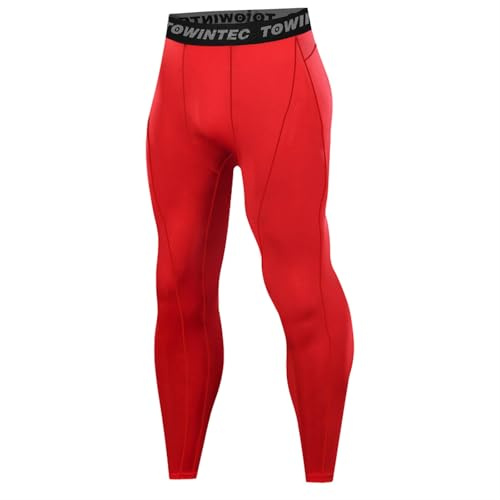 Towintec Pantalon de Compression pour Hommes Séchage Rapide Baselayer Long Sport léger Respirant Leggings Pantalon de Course Tight et Extensible Caleçons de Collant Basketball Fitness Jogging