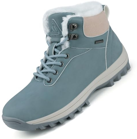 Mishansha Bottines Hiver Chaudes Fourrées Homme Femme Bleu 39 EU