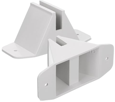 Kisangel 2 Bases de Valla de Plástico para Jardín, Soporte Estable y Duradero para Cercas Pequeñas, Accesorio Adecuado para Césped y Exteriores