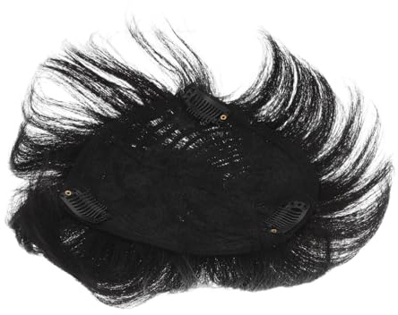 NOLITOY Herren Haarteil Kurzhaar Toupet Unsichtbare Abdeckung Glatze Haarverdichtung Natürliches Haarstück Komfortabel Einfach zu Befestigen Für Alltag und Volumensteigerung