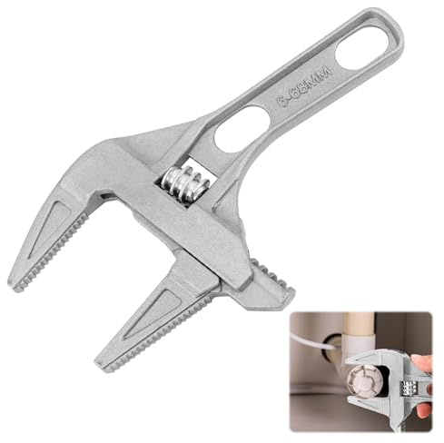 Ainsley Adjustable Spanner,Small Adjustable Spanner,Large Adjustable Wrench,Aluminum Alloy Adjustable Spanner Set,Lightweight Wide Jaw Spanner Adjustable for Wrench Nut Key Hand Tools