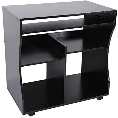 Alomejor Computer Desk, Mobile Office Desk with Wheels, Chipboard Study Table 31.5 X 18.9 in for Home Office Workstation