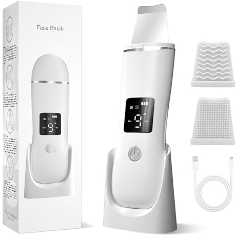 Face Scrubber Skin Spatula - Blackhead Remover with 4 Modes, Pore Extractor Face Spatula Deep Cleansing for Facial Skincare Women Gift
