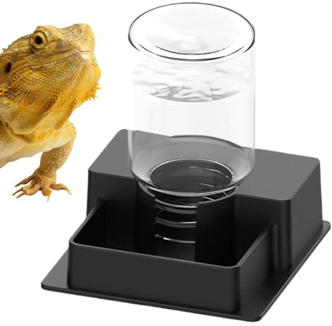 Automatische Reptilien Tränke Tränke Tränke System Auslaufsicher Trinkschale Gecko Wasserschale Selbstbefüllende Wasserschale für Schlange Bart Drache Terrarium Haus Eintgarten