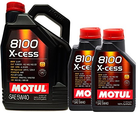 Motoröl Motul 8100 X-Cess 5W40, 7 Liter (1 x 5 l + 2 x 1 l)