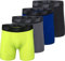 New Balance Men's Nb3017-4 Performance 5 No Fly Boxer Briefs 4 Pack, Black/Hi-lite/Team Royal/Lead, XL UK