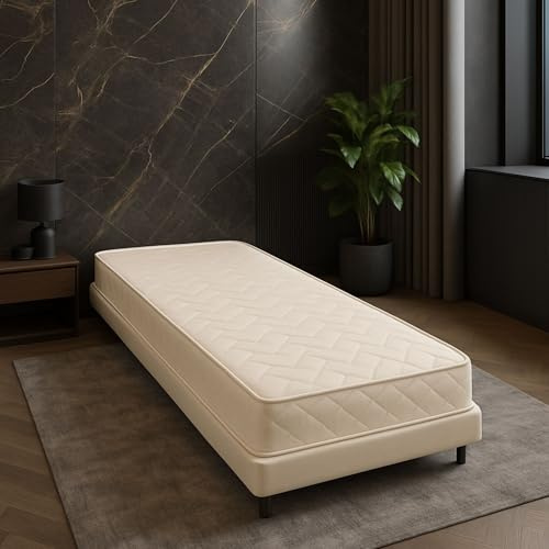 Literie Julien Matelas Ferme pour Canapé Lit - 10 cm - 5 Zones de Confort - Noyau Poli Lattex HR Dernière Génération - Très Respirant (100x200)