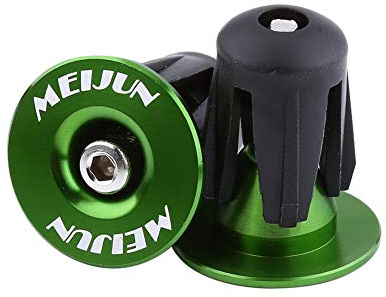 MAGT Fahrradlenker Endstopfen, 2 Stück Universal Fahrrad Lenker Endkappen Aluminium Fahrrad Lenker Endstopfen für Rennrad MTB Mountainbike(Grün)