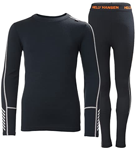 Helly Hansen Júnior Unisex Conjunto de peso mediano Jr Lifa Merino, Azul Marino, 16
