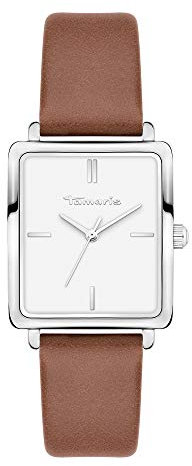 Tamaris Damenuhr mit eckigem Gehäuse & Edelstahlband oder Lederband – Schlichte Armbanduhr für Damen in Silber, Gold, Roségold, Schwarz, Blau, Grün, Lila UVM