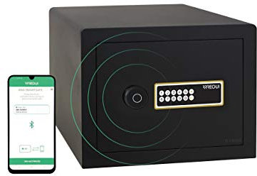 ARREGUI AWA 220750 Caja Fuerte Inteligente, de Mesa, Smart Safe, Apertura con código electrónico, gestión de Aplicaciones móviles, Compatible con Amazon Alexa
