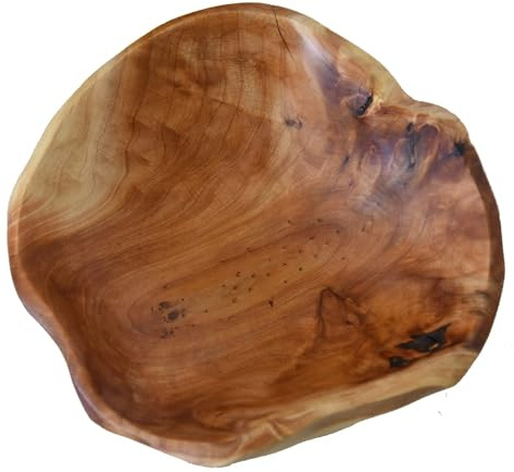 JFFLYIT Creative Wood Bowl - Root Carved, Handmade, Natural Real Wood Candy Serving Bowl (9-10)