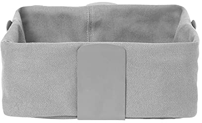Blomus Brotkorb -DESA- | Stahl pulverbeschichtet/100% Baumwolle | Sharkskin | Größe L | H 10 cm x B 26 cm x T 26 cm