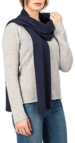 DALLE PIANE CASHMERE - Cashmere mix halsduk - tillverkad i Italien - herr/dam, Färg: blå, Ett Storlek