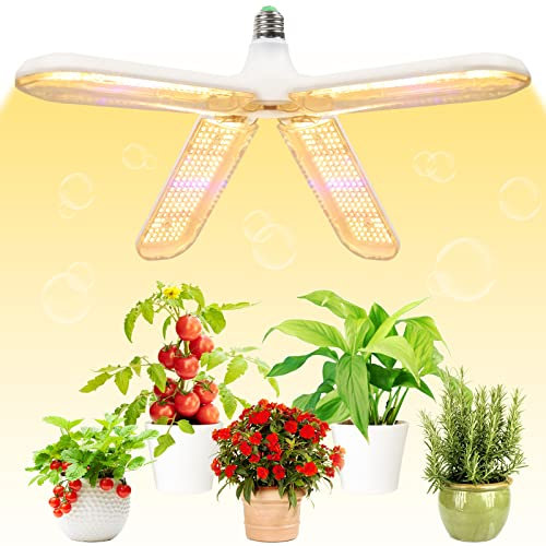 Lumière végétale LED pour plantes d'intérieur, lumière de croissance végétale 200W, spectre complet 552 LED, E27/E26 Plant cultivez une lampe ampoule pour serre végétale et Plantes Intérieur légumes