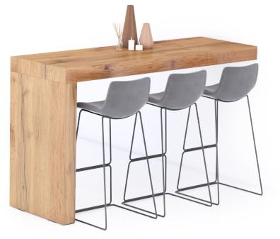 MOBILI FIVER, Evolution Küchenhalbinsel 180x60, rustikale Eiche, Made In Italy