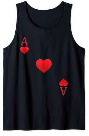 Spielkarte Herz Ass Poker Karten Fasching Karneval Kostüm Tank Top