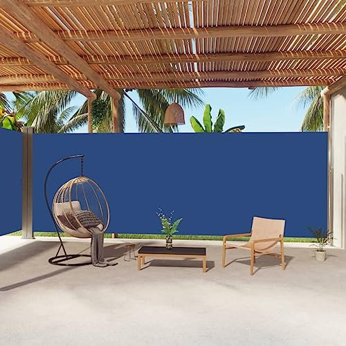 SKM Toldo lateral extensible azul 220 x 1000 cm, peso: 19,7 kg, 318052