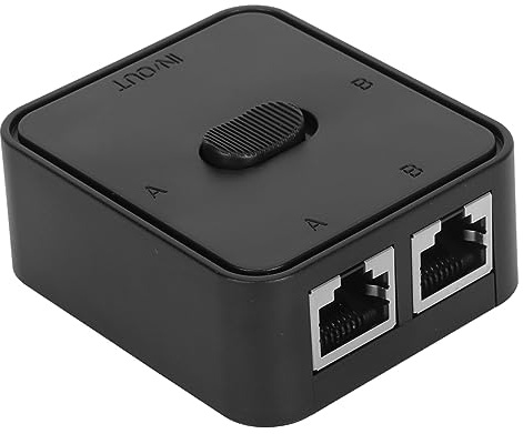 Commutateur Réseau 2 Ports RJ45 CAT6 Gigabit Commutateur Réseau, Commutateur Répartiteur de clé Réseau 2 en 1, Partageur de Câble Réseau sans Alimentation, Commutateur Ethernet