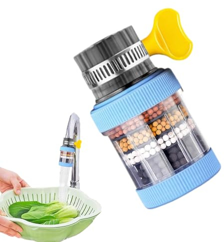 Aznever Kitchen Faucet Water Purifier | Six-Layer Sink Faucet Water Filter with Carbon - Sink Filter Accessories for Diameter 15mm-32mm Round Faucets of Bathroom