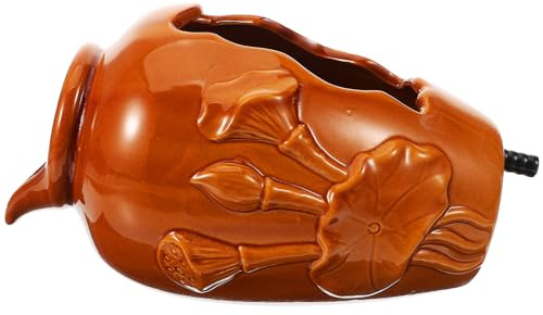 Toddmomy Pot en CéRamique Fontaine Cascade Distributeur d'eau DéCoratif pour Jardin Bassin À Poissons ExtéRieur IntéRieur 6.69X4.33X3.54In