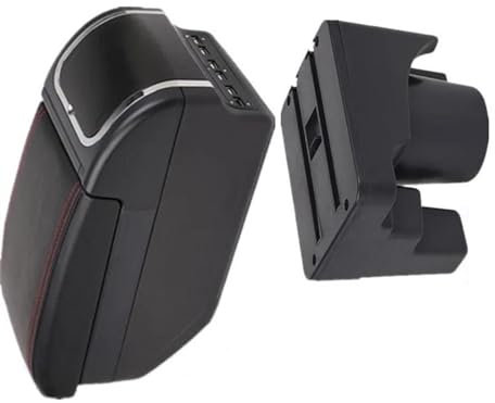 WOHOOD Caja De Reposabrazos para Coche con Portavasos, Caja De Reposabrazos De Almacenamiento De Doble Capa con 9 Puertos USB para V&w para Golf 6 para Sagitar 2007-2012