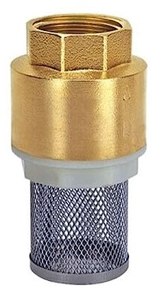 Crépine d'aspiration de pluie, crépine de tuyau d' Valve de fond en laiton et acier inoxydable 304, 1 pièce, pompe à Valve d'aspiration, Type Vertical avec clapet anti-retour en filet(Size:1 1/2)