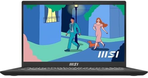MSI Modern 15 B12M-455US 15.6 Full HD Laptop, Intel Core i5-1235U 1.3GHz, 16GB RAM, 512GB SSD, Windows 11 Home, Classic Black